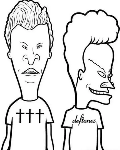 Desenhos de Beavis e Butt-Head fazem o universo Para Colorir 5