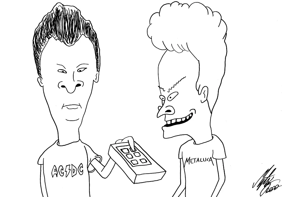 Desenhos de Beavis e Butt-Head fazem o universo Para Colorir 7