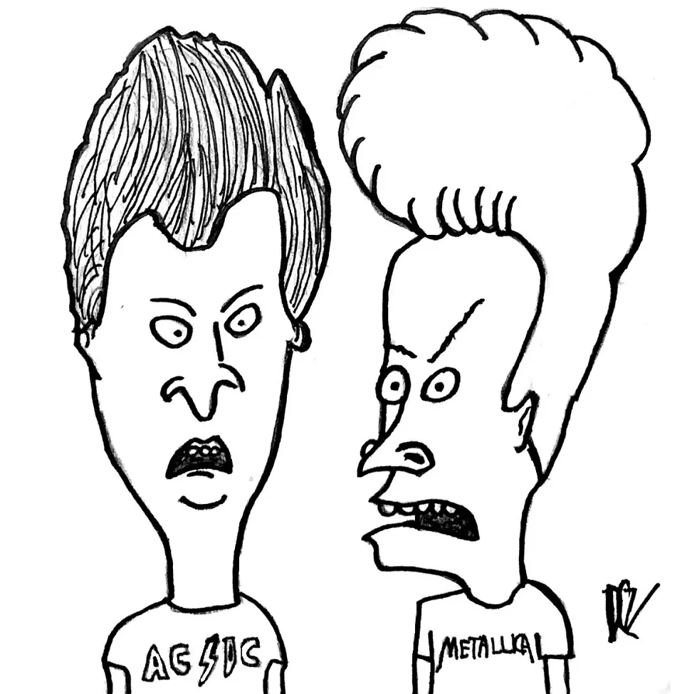 Desenhos de Beavis e Butt-Head fazem o universo Para Colorir 9