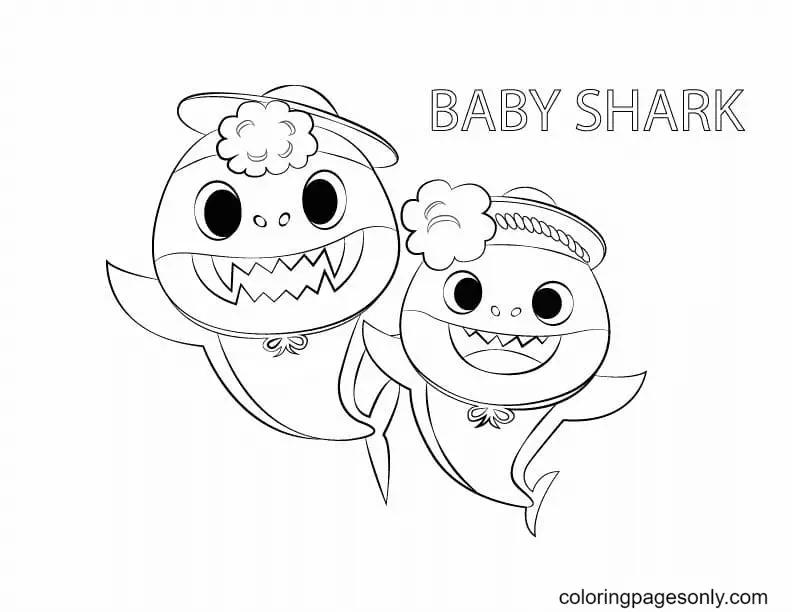 Desenhos de Bebe Tubarao Para Colorir 33