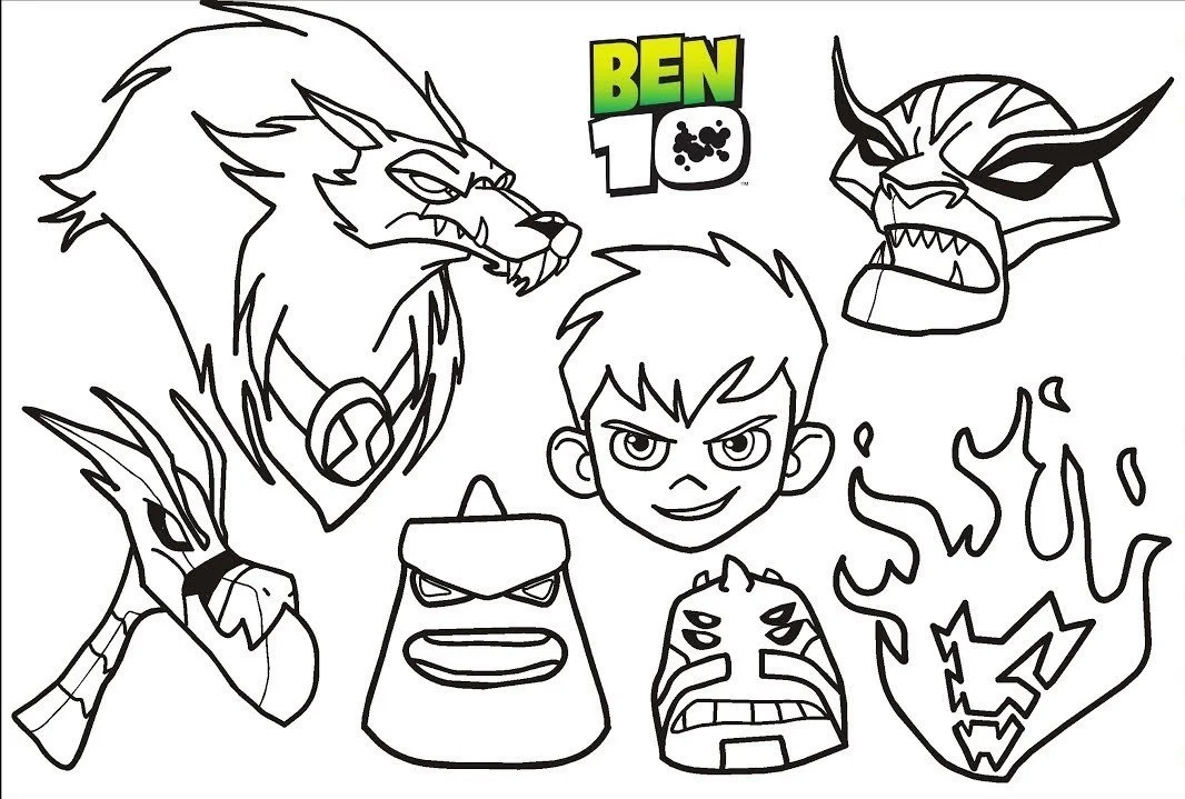 Desenhos de Ben 10 Para Colorir 16