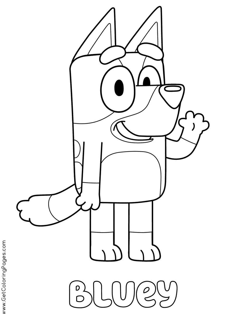 Desenhos de Bluey Bingo Para Colorir 22