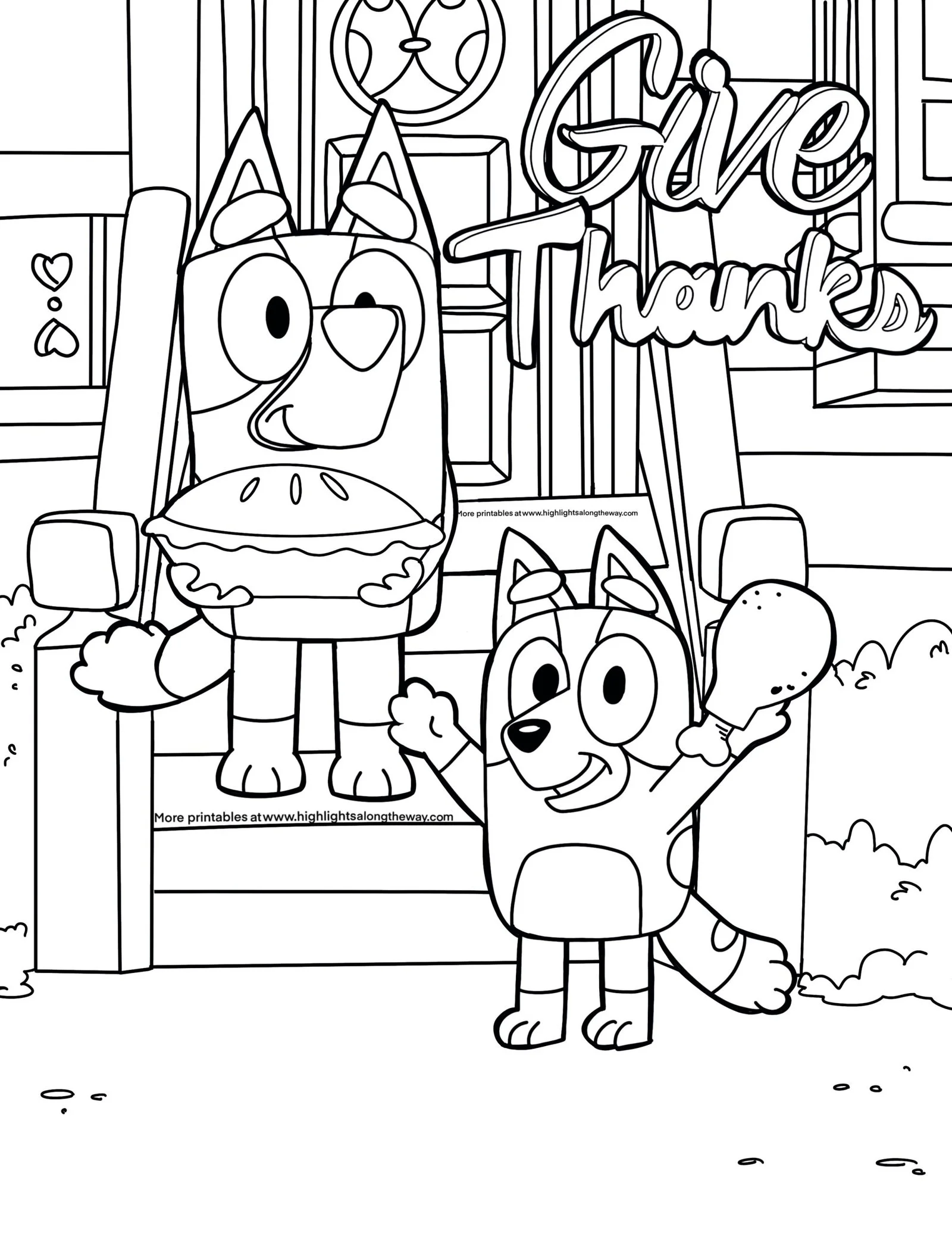 Desenhos de Bluey Bingo Para Colorir 28