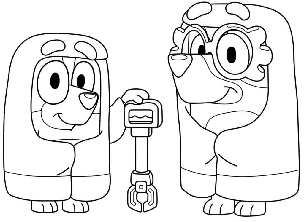 Desenhos de Bluey Para Colorir 1