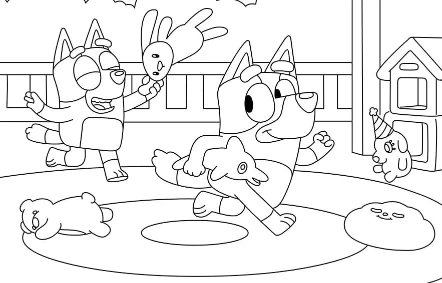 Desenhos de Bluey Para Colorir 13