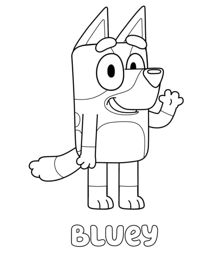 Desenhos de Bluey Para Colorir 14