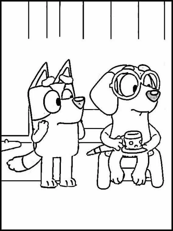 Desenhos de Bluey Para Colorir 19