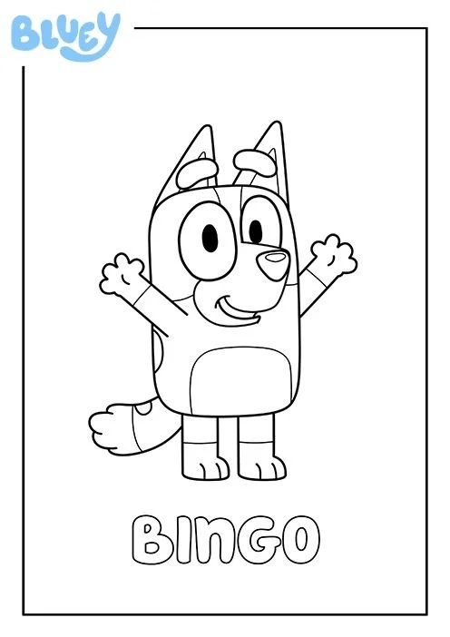 Desenhos de Bluey Para Colorir 20