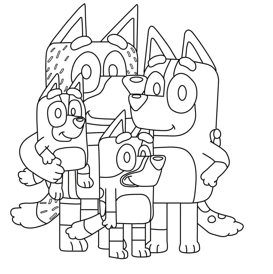 Desenhos de Bluey Para Colorir 23