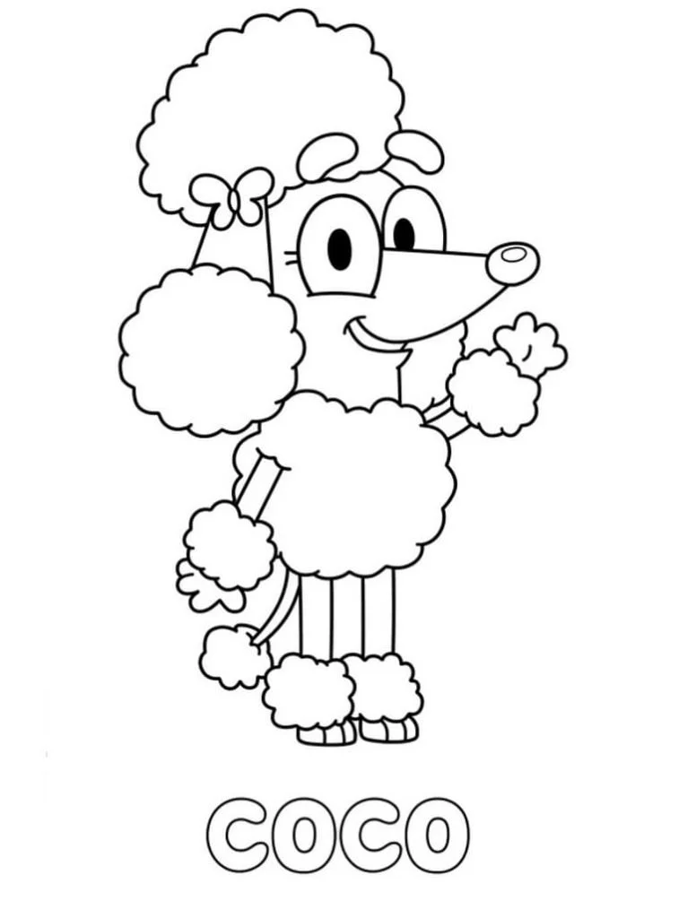 Desenhos de Bluey Para Colorir 32