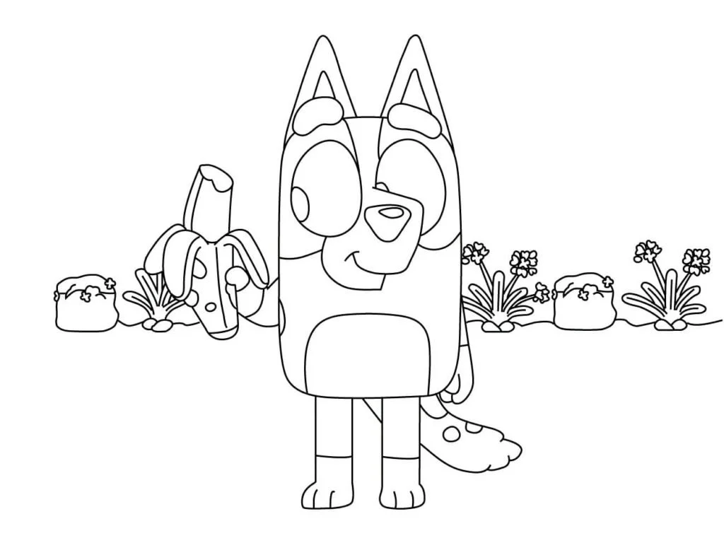 Desenhos de Bluey Para Colorir 33