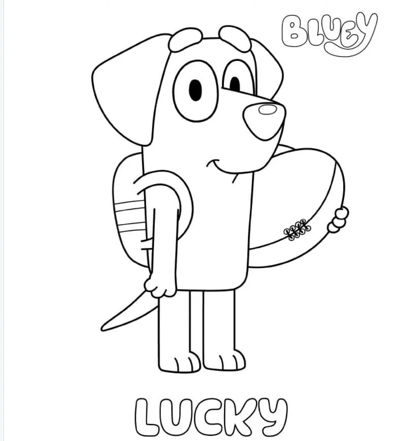 Desenhos de Bluey Para Colorir 34