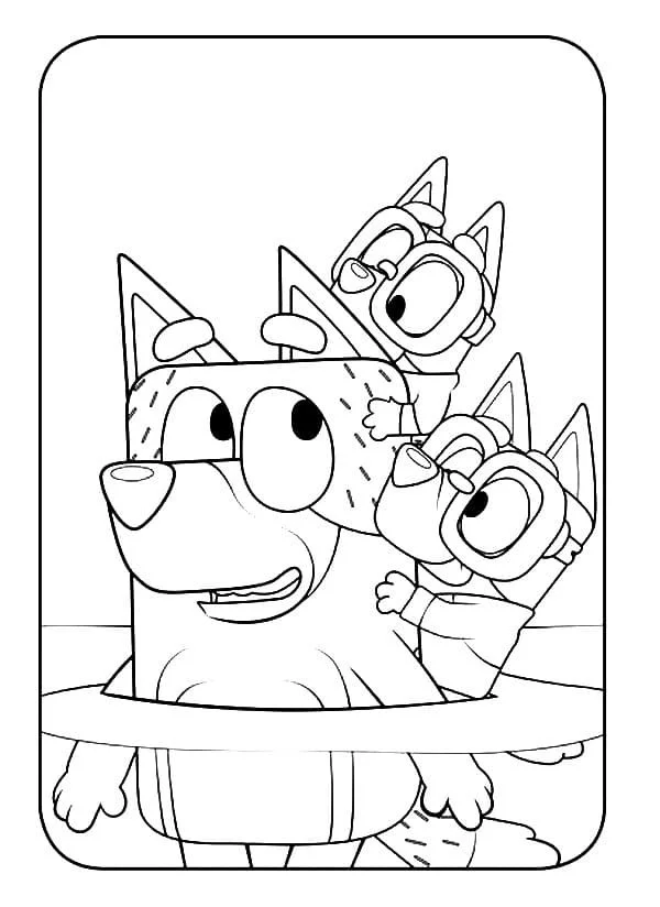 Desenhos de Bluey Para Colorir 35