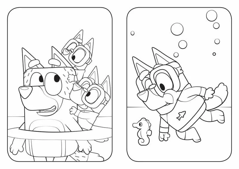 Desenhos de Bluey Para Colorir 36