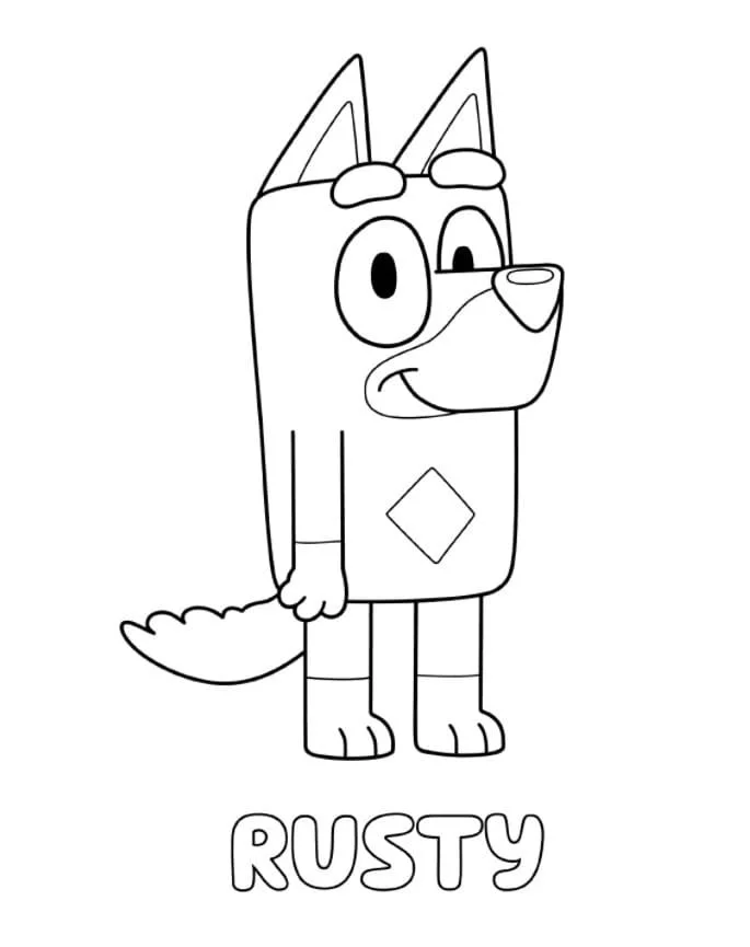 Desenhos de Bluey Para Colorir 39