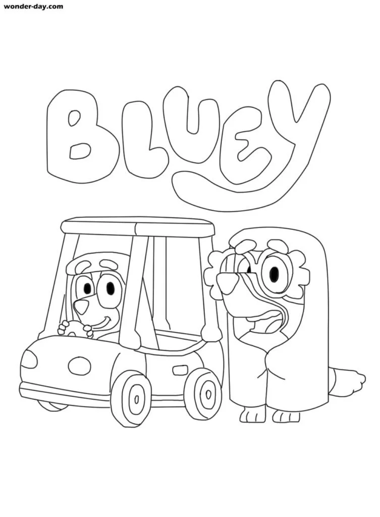 Desenhos de Bluey Para Colorir 4