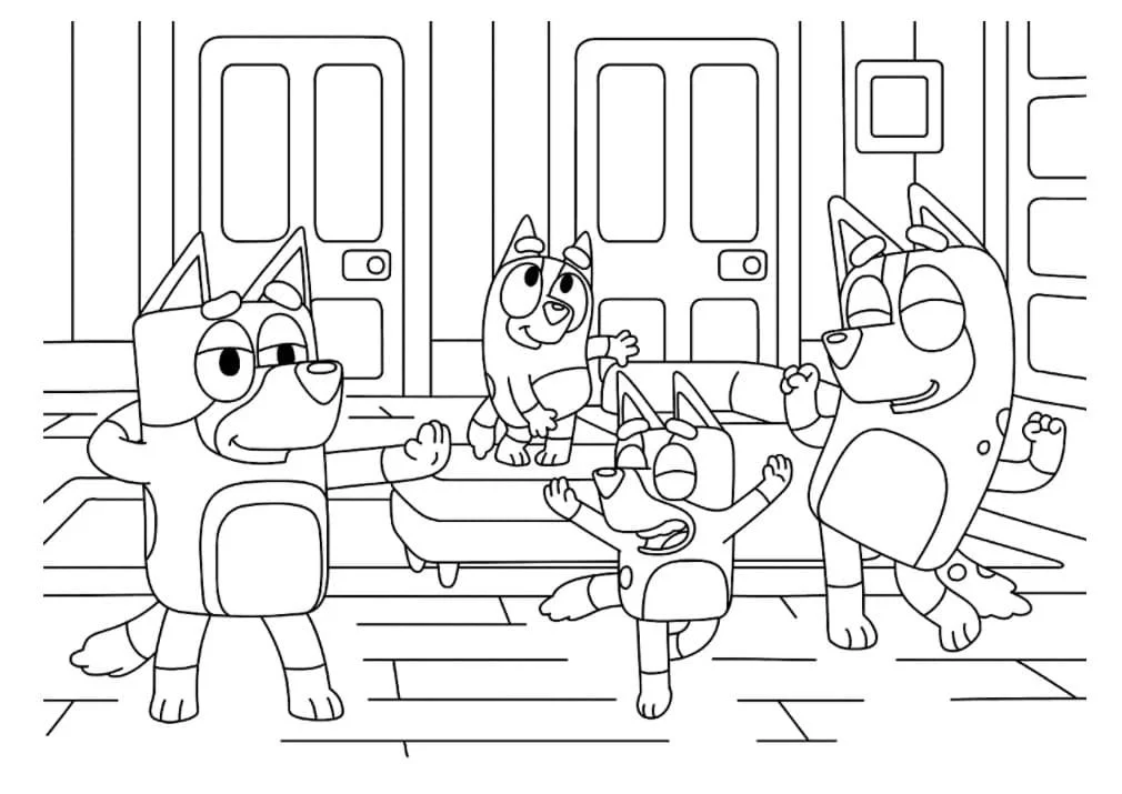 Desenhos de Bluey Para Colorir 41