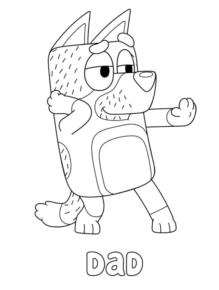 Desenhos de Bluey Para Colorir 43