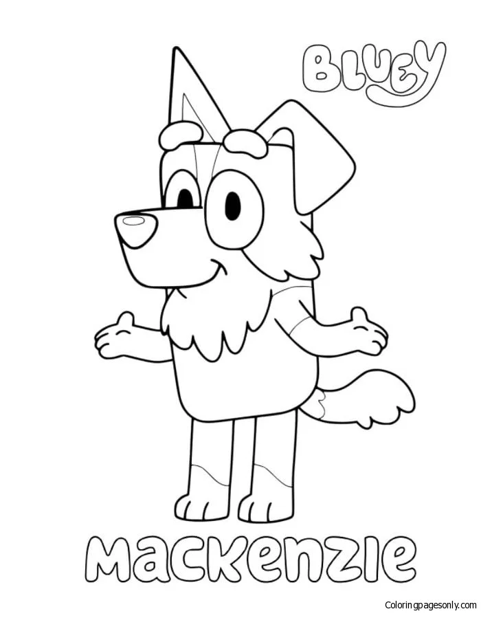 Desenhos de Bluey Para Colorir 46