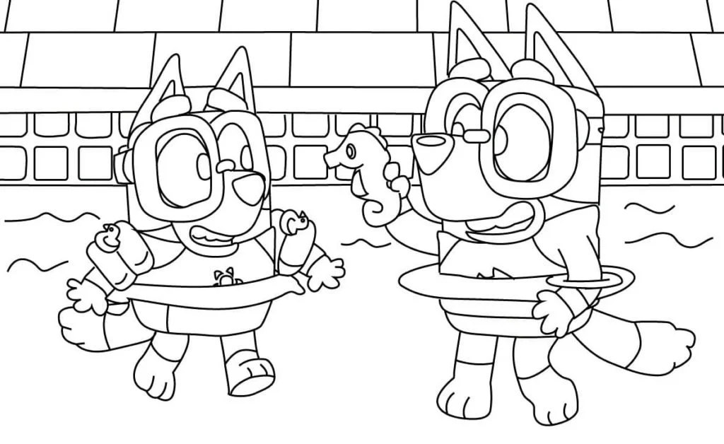 Desenhos de Bluey Para Colorir 5