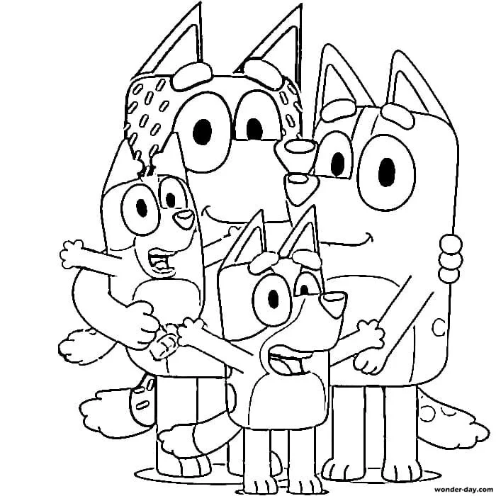 Desenhos de Bluey Para Colorir 6