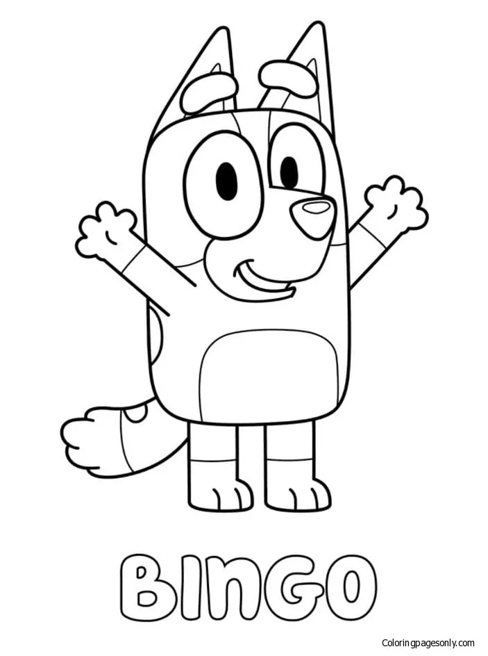 Desenhos de Bluey Para Colorir 9