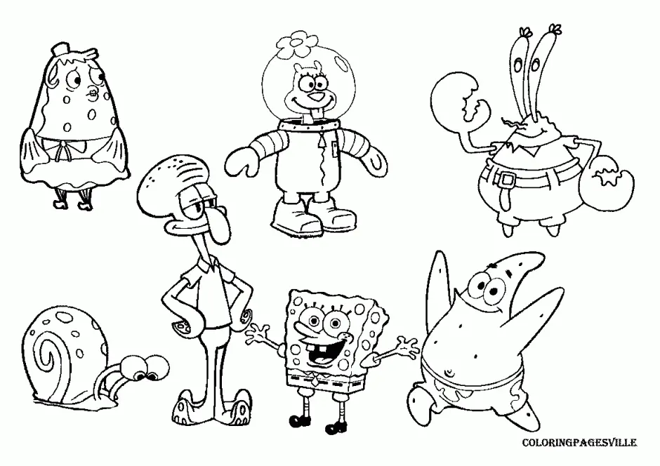 Desenhos de Bob Esponja Para Colorir 11