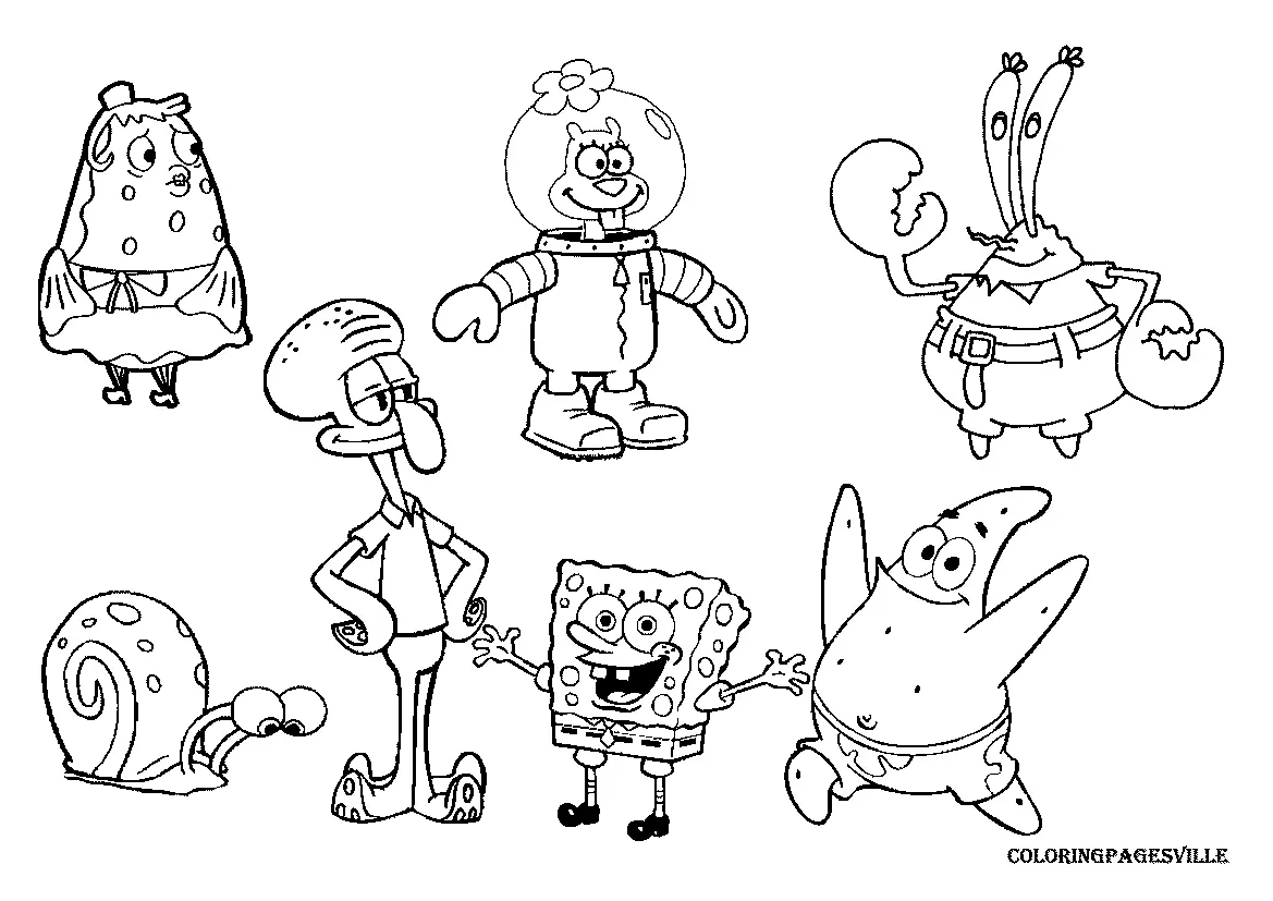 Desenhos de Bob Esponja Para Colorir 39