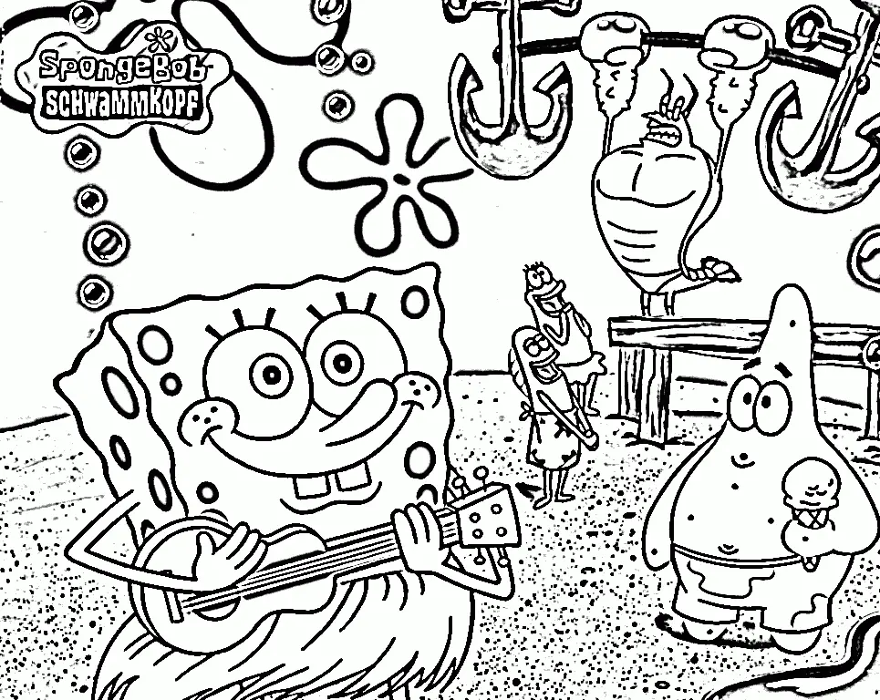 Desenhos de Bob Esponja Para Colorir 4