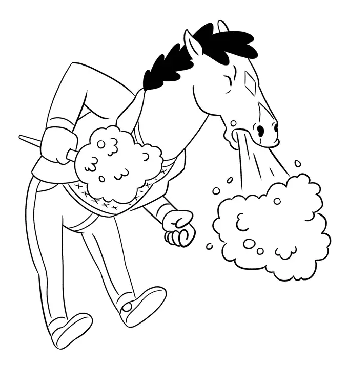 Desenhos de Bojack Horseman Para Colorir 15