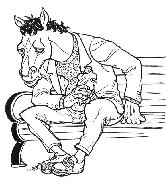 Desenhos de Bojack Horseman Para Colorir 27