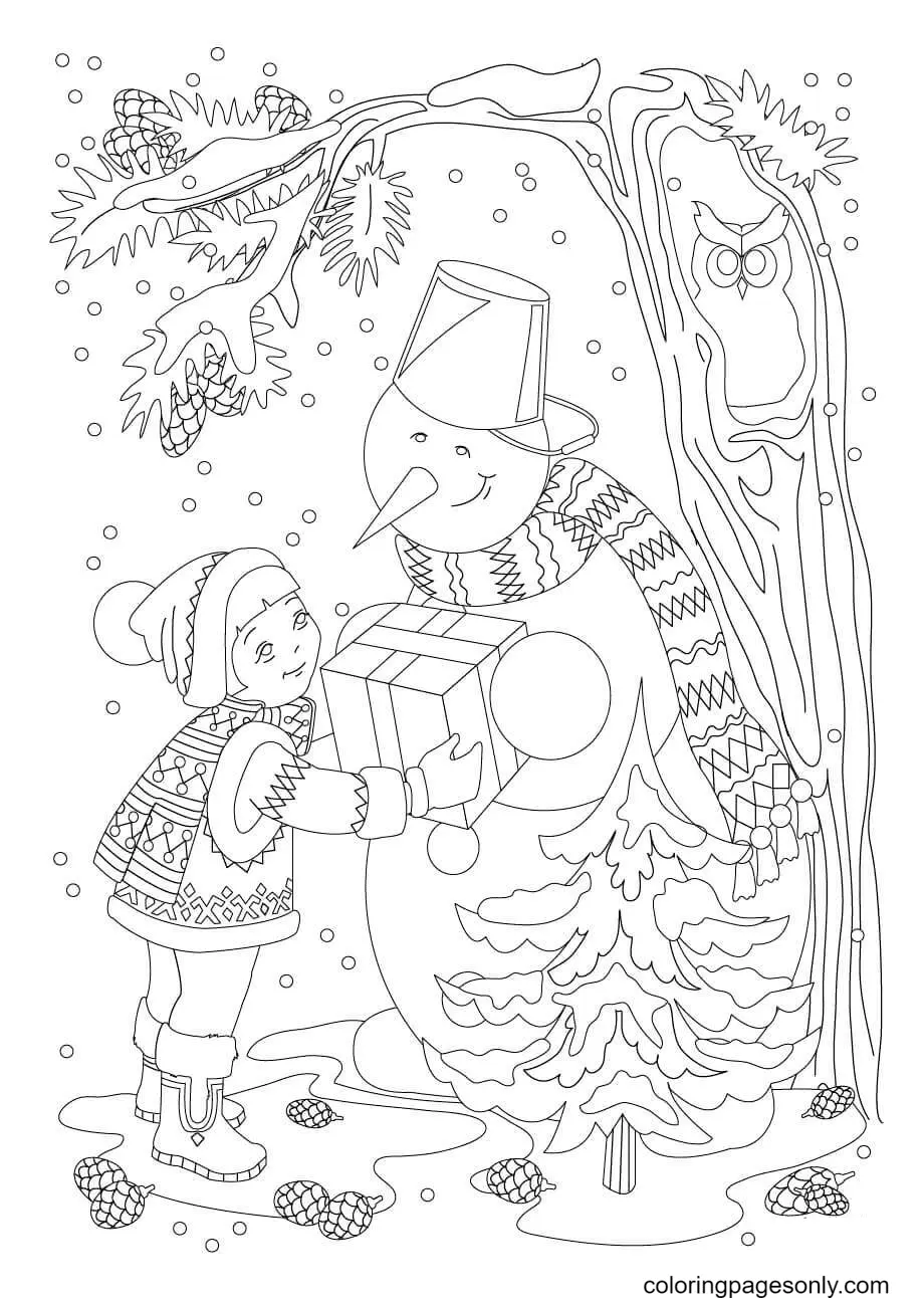 Desenhos de Boneco de Neve Para Colorir