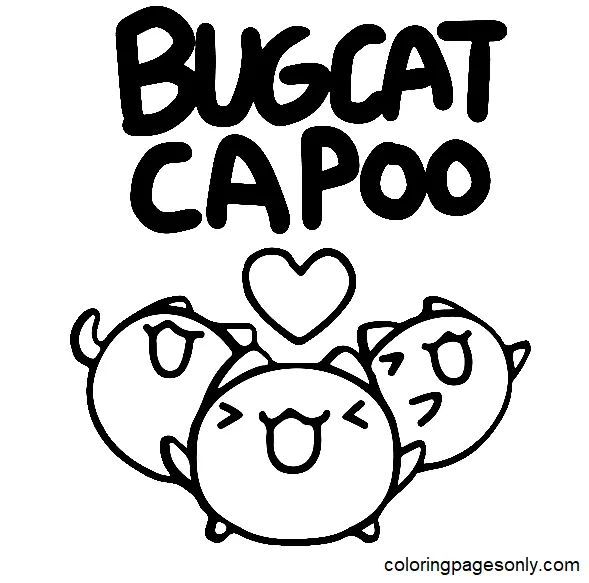 Desenhos de Bugcat Capoo Para Colorir