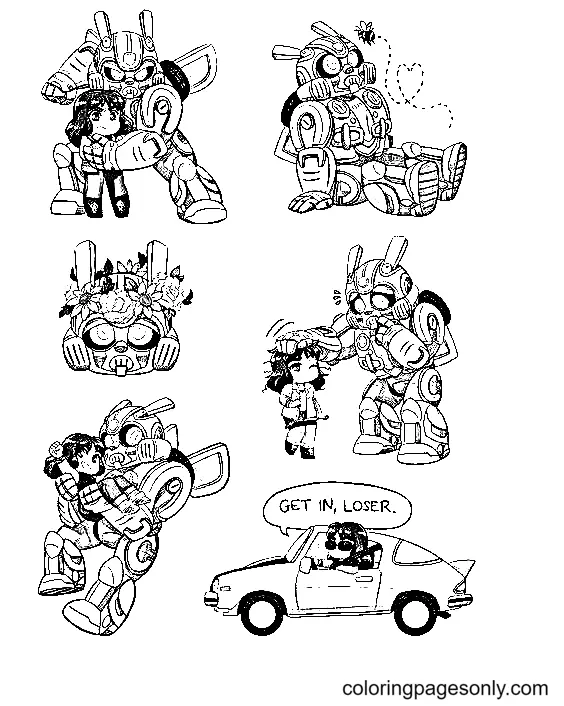 Desenhos de Bumblebee Para Colorir 47