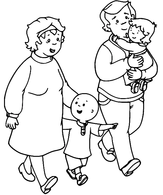 Desenhos de Caillou Para Colorir 13