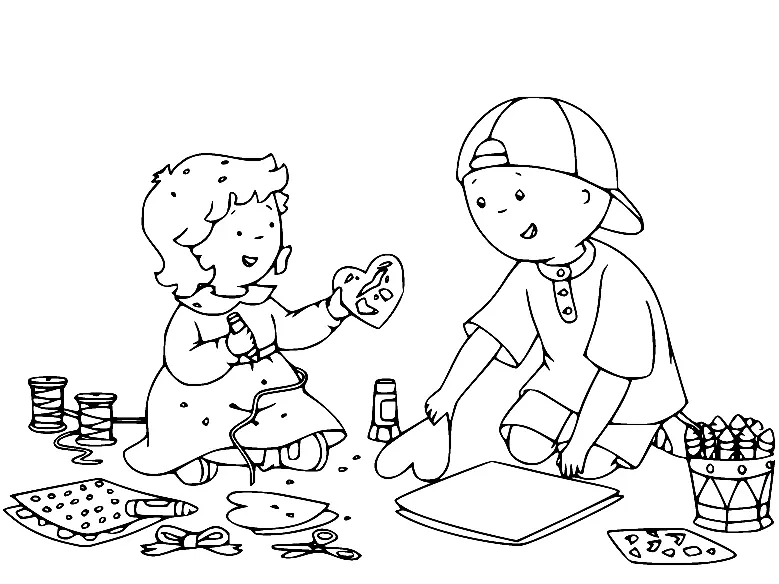 Desenhos de Caillou Para Colorir 20