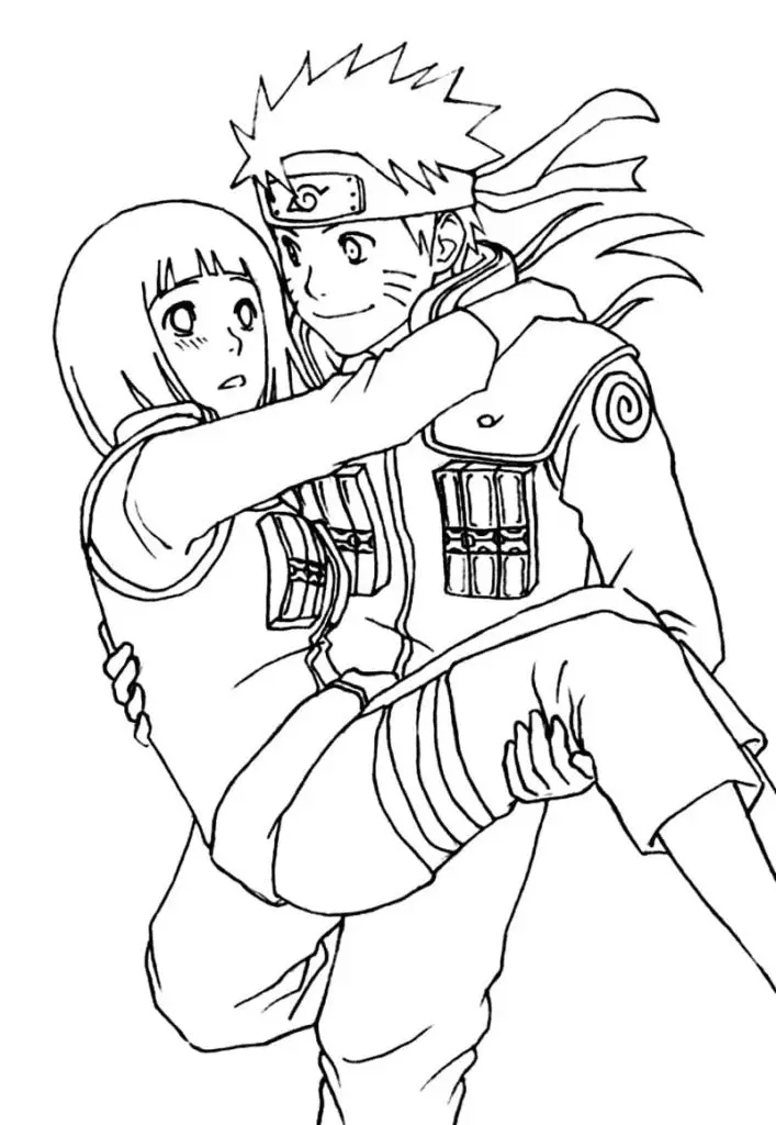 Desenhos de casal anime Para Colorir 6