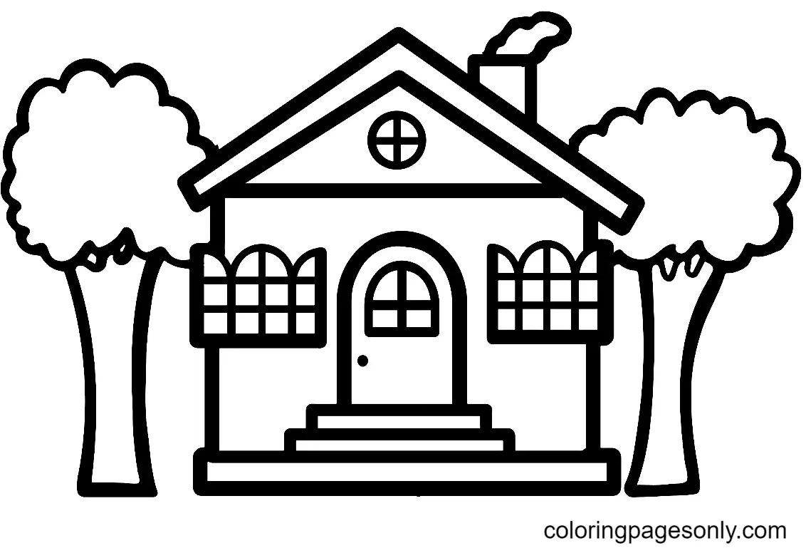 Desenhos de Casas Para Colorir 27