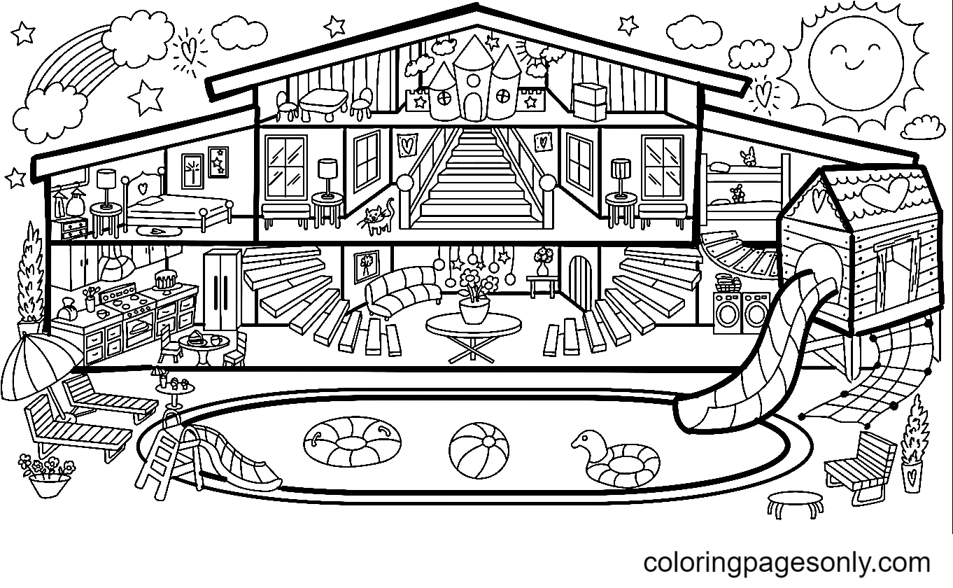 Desenhos de Casas Para Colorir 4