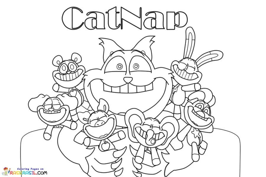 Desenhos de CatNap Para Colorir 1