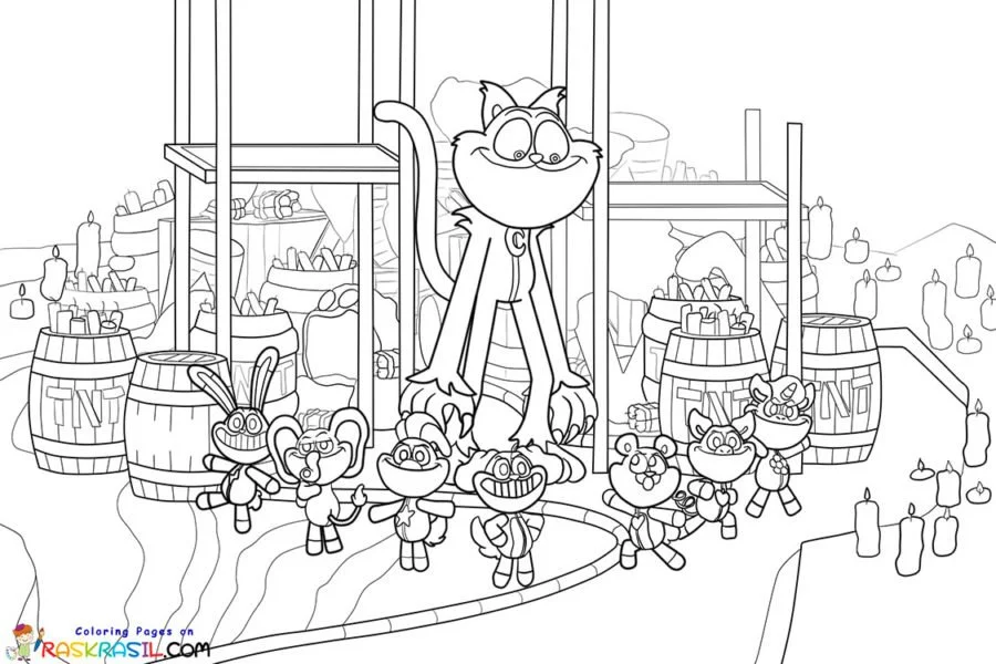 Desenhos de CatNap Para Colorir 2