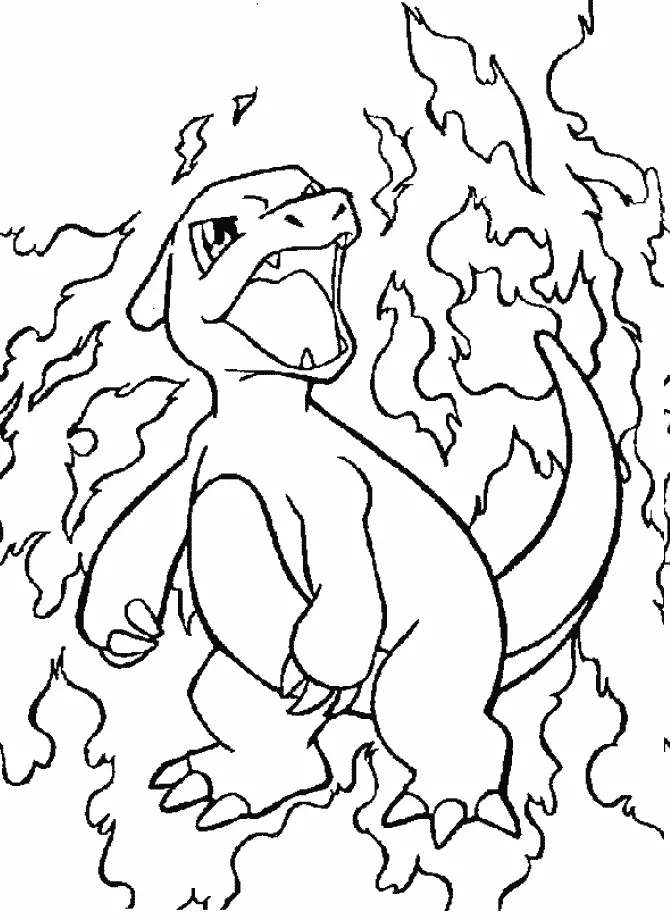 Desenhos de Charmander Para Colorir 16