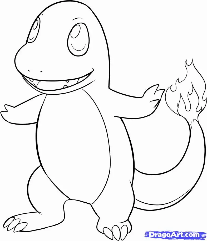 Desenhos de Charmander Para Colorir 17