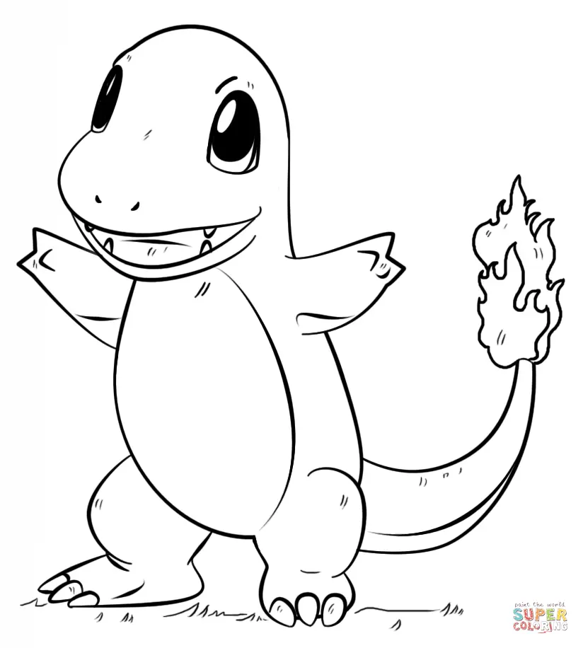 Desenhos de Charmander Para Colorir 8