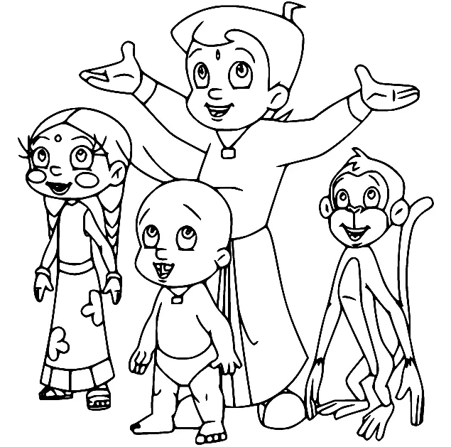 Desenhos de Chhota Bheem Para Colorir 2