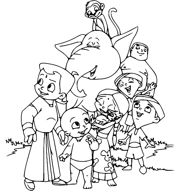 Desenhos de Chhota Bheem Para Colorir 27