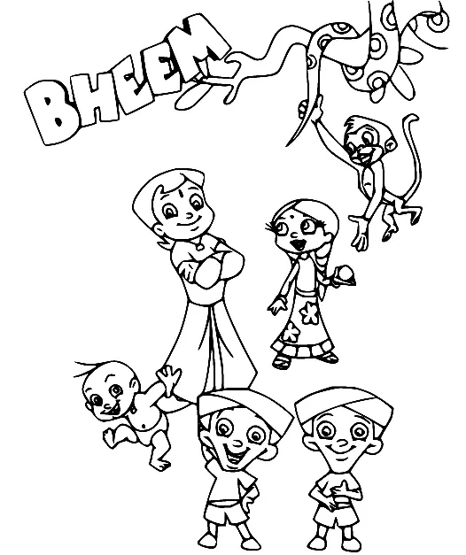 Desenhos de Chhota Bheem Para Colorir 7