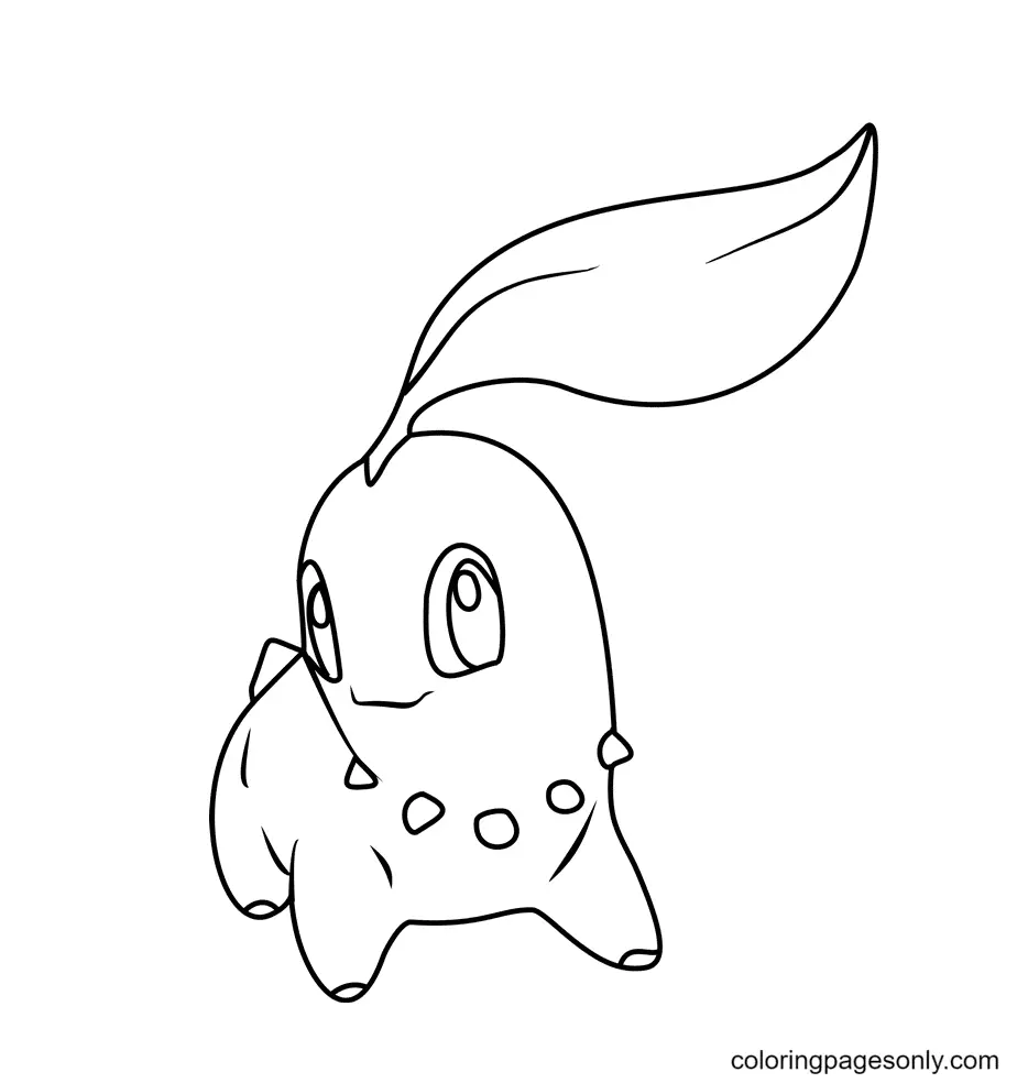 Desenhos de Chikorita Para Colorir 3