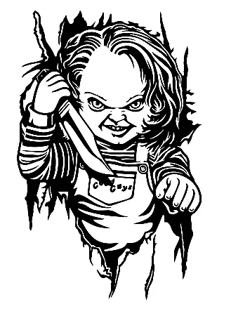 Desenhos de Chucky Para Colorir 13