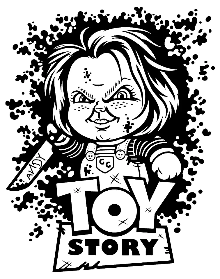 Desenhos de Chucky Para Colorir 14